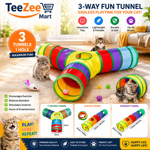 Foldable cat tunnel - tunnel, tube