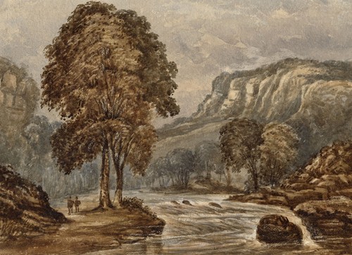 River gorge landscape with - river,