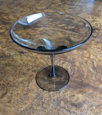 Striking Stemmed Tinted Glass Candle Holder 5" Tall