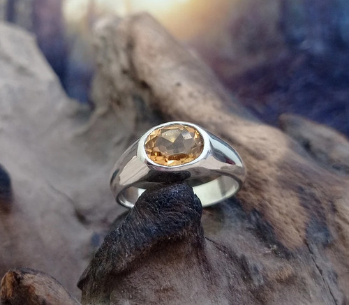 Nice natural citrine 6x8 - natural, mm