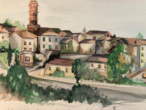 Antique old painting - old,