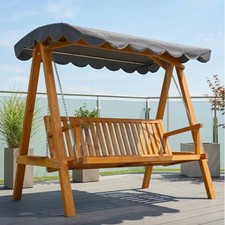 Wooden garden swing - garden,
