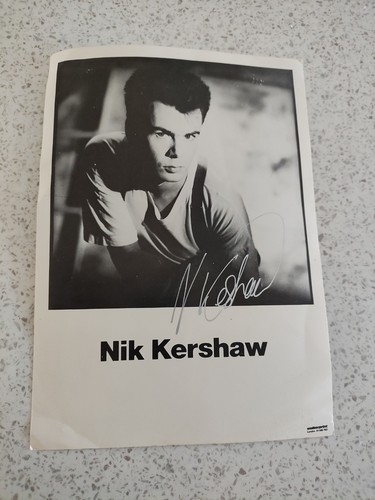 Nik kershaw autographed signed - kershaw,