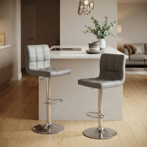 Set gray leather bar - set,