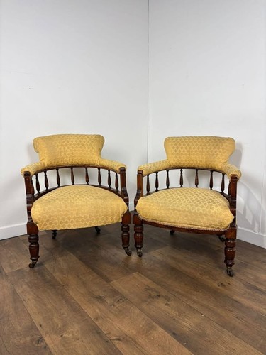 Pair edwardian mahogany - edwardian,
