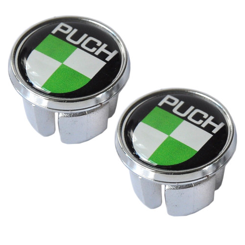 Puch chrome handlebar caps - puch,