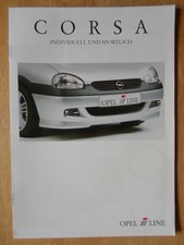 IRMSCHER OPEL CORSA 1999 2000 German Mkt Brochure Prospekt - Vauxhall related