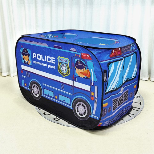 Kids blue police car - kids, play