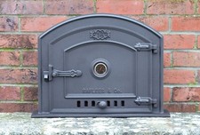 58.5 x 43.5 cm cast iron fire door clay bread oven doors pizza with thermometer