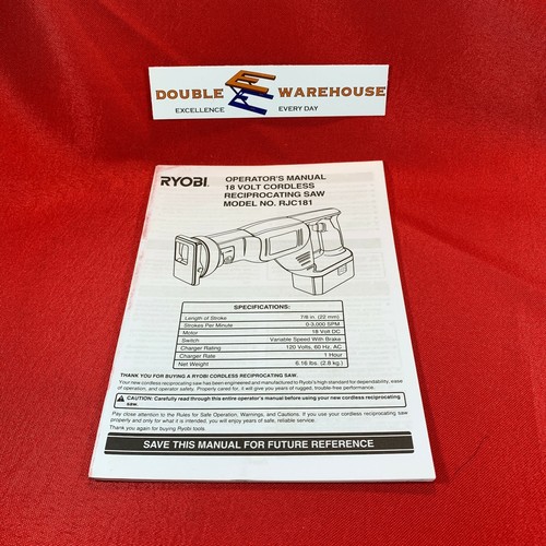 Ryobi operator manual - ryobi, operator's