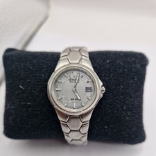 Citizen Womens Eco Drive Date WR 100 Bar Bracelet Watch Working