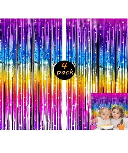 Metallic foil fringe curtain - foil,