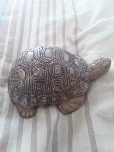 Poole pottery tortoise brown - pottery,