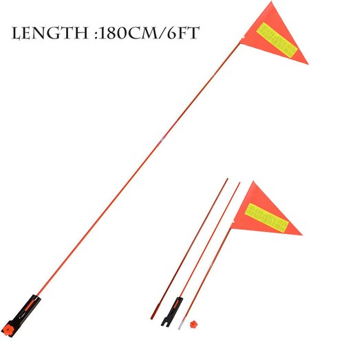 Bicycle safety flag orange - flag, 72"
