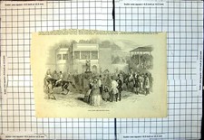 Original Old Antique Print