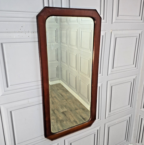 Antique mahogany wall mirror - mahogany,