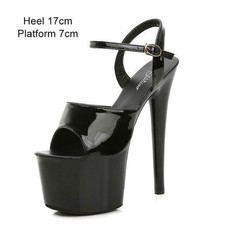 Women Strippers Pole Dance Shoes Sexy Show Sandals 17Cm High Heels Platform