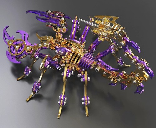 Purple gold cyber scorpion - purple-gold,