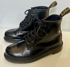 Dr Martens Doc 101 Black Smooth Leather Ankle Boots 6 Eyelets UK 4 EU 37 DM’s