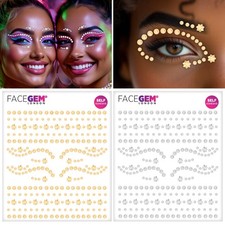 2 PCS Face Gems – Face Jewels - Self-Adhesive Rhinestone Face  25Z2ZAK10-GOLD