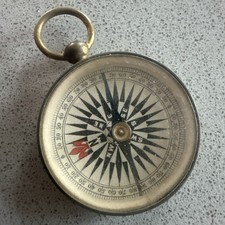 Antq Brass Pocket Compass