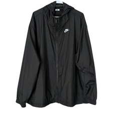 Nike Windrunner Hooded Full-Zip Jacket Black Men’s 3X Lightweight Windbreaker 