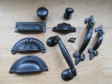 CAST IRON Kitchen cabinet cupboard drawer knob pull handles rustic vintage retro