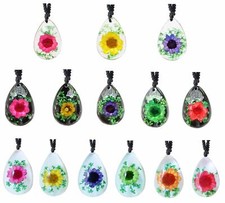 Real Miniature Rose Necklace