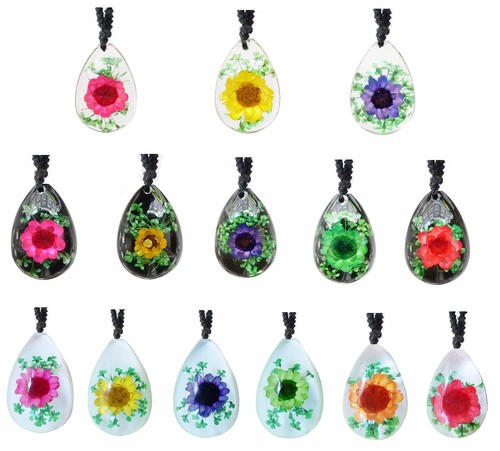 Real miniature rose - rose, necklace