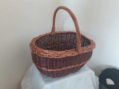 Vintage wicker woven oval - vintage,