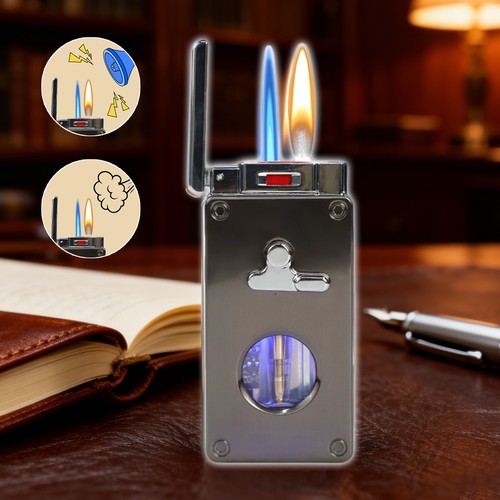 Dual flame lighter windproof - lighter,