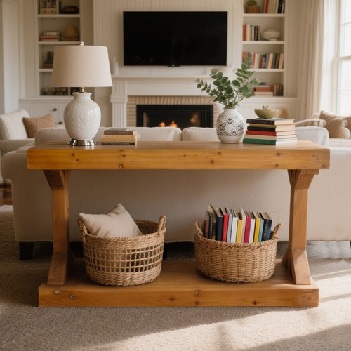 Industrial console table - console,