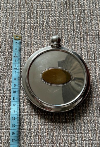 Vintage round pocket flask - vintage, flask-