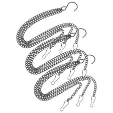  3 Pcs Planter Hanging Chains Basket Hooks Flower Hangers for outside Baskets