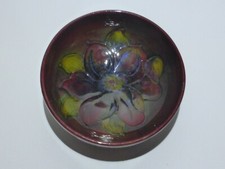 Moorcroft Flambe Clematis Pattern Footed Bowl
