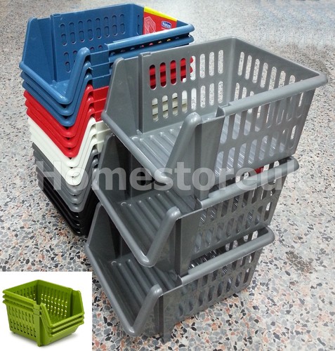 Stackable storage basket - storage,