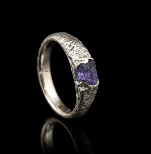Raw amethyst vintage signet - raw,