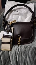 Dark brown faux leather Zara