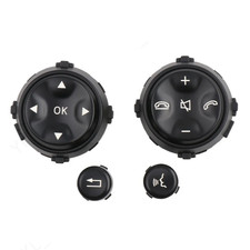 Pair Steering Wheel Switch Button Black For Mercedes Benz W221 W216 S/CL-Class