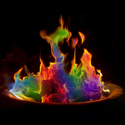 Magic neon flames - magic, colour