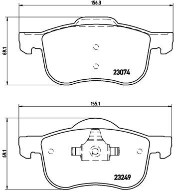 Brake pads set - front, right