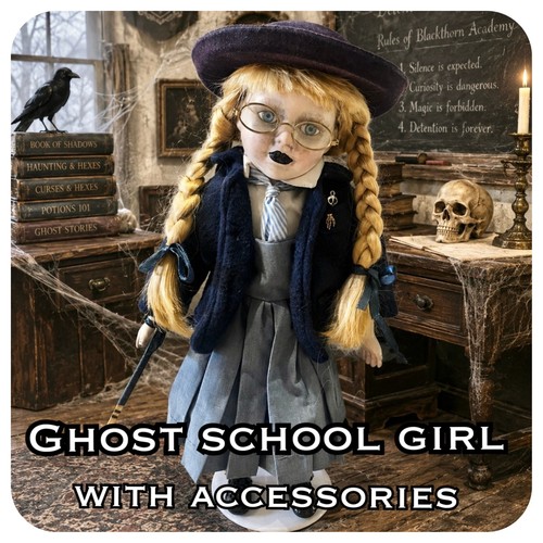 Porcelain horror ghost doll - porcelain,