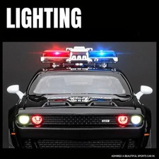 1:32 Scale Diecast Police Car Model Toy Pull Back Action with Light and Sound