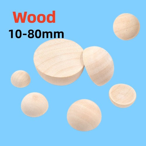 Half wooden balls - wooden, 10-80mm