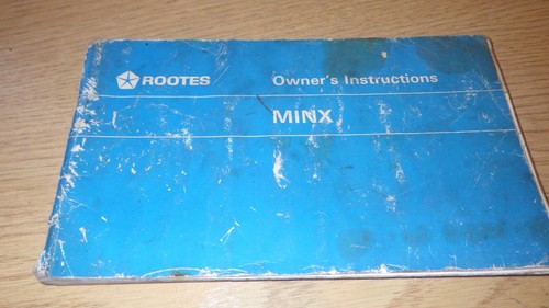 Rootes minx owners - rootes, manual