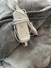 Electric Heated Throw / Blanket - Light Grey, Approx L - 160CM x W - 130CM