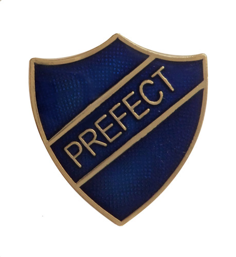 Prefect royal blue pin badge - royal,