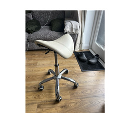 Cream faux leather saddle - faux,