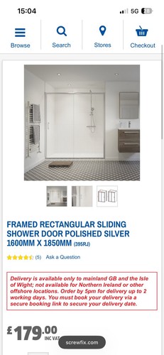 1600mm sliding glass shower - sliding,
