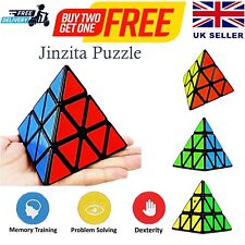 Jinzita Magic  Puzzle Cube  Stress Triangle Twist Toy Pyramid Speed Brain Teaser